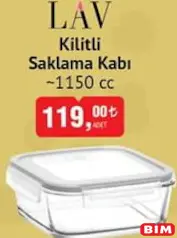 LAV KİLİTLİ SAKLAMA KABI 1150 CC LAV KİLİTLİ SAKLAMA KABI 1150 CC